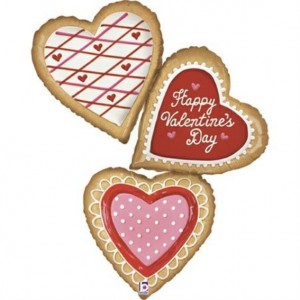 Balão Valentine Cookies Trio 112cm Grabo