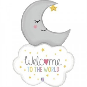 Balão Welcome Baby Moon 42"/107cm Grabo
