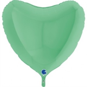 Coração Mate 46cm Verde
