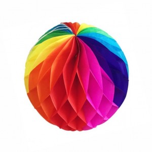 Balão Favos papel Colorido 30cm