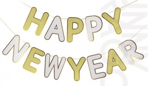 Bandeirolas Happy New Year  Metalizada 3m.