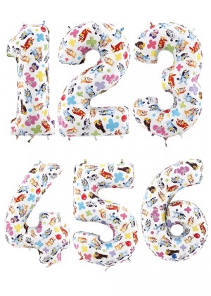 Balões Numeros Bluey 26"/66cm Grabo