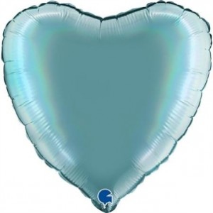 Balão Coração Platina 46cm Tenerife Sea