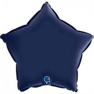 Balão Estrela Cetim 46cm Azul Marinho
