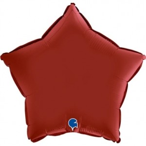 Balão Estrela Cetim 46cm Ruby