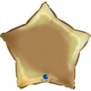 Balão Estrela Platina 46cm Champanhe