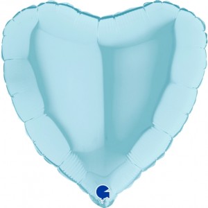 Coração Foil 45cm Azul Bébé Grabo