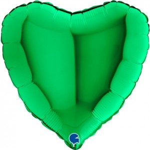 Coração Foil 45cm Verde Grabo