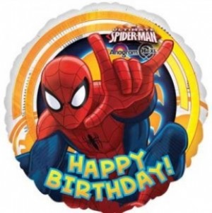 Balão Foil Homem Aranha Happy Birthday 43cm