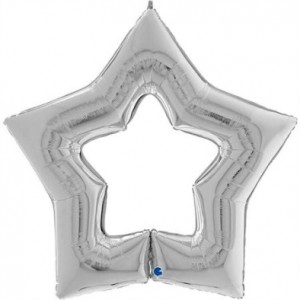 Balão Foil Estrela Linky Star Prata 48" 122cm