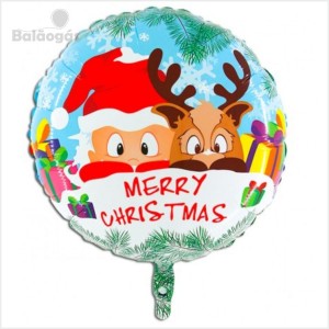 Balão Foil Redondo Merry Christmas 53cm Grabo
