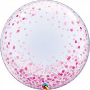 Bubble Confetis Rosa 24"61cm