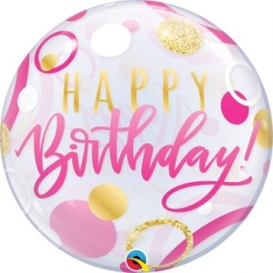 Bubble Happy Birthday Circulos 22"56cm 