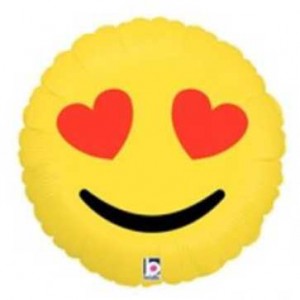 Balão Emoji Coração 46cm Grabo