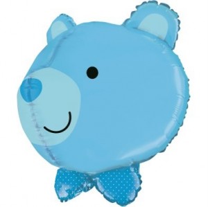 Balão Urso Azul 3D 69cm Grabo