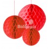 Balão de Papel em Favos Vermelho