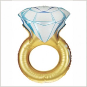 Balão foil Anel Ouro Diamante 94Cm Grabo