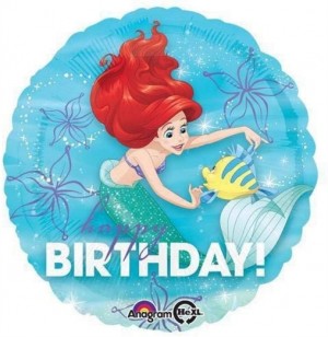 Balão Redondo Ariel Birthday 43cm