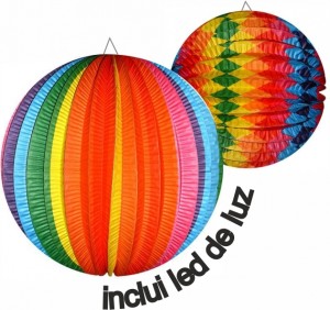 Balão de S. João 25cm Inclui Luz Led