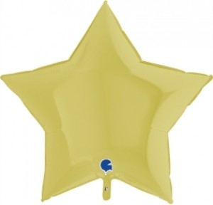 Balão Estrela Mate 46cm Amarela