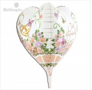 Balão Foil Coração 3D 58cm Grabo