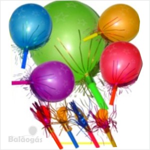 10 Balões Corneta com fitas