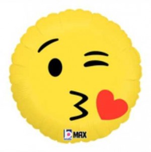 Balão Emoji Beijo 46cm Grabo