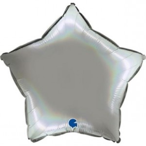 Balão Estrela Platina 46cm Pure