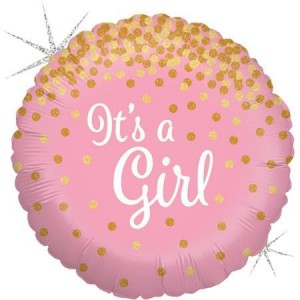 Balão Confetti It´s a Girl 46cm Grabo