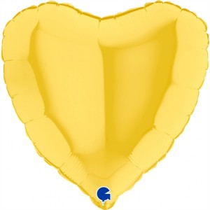 Coração Foil 45cm Amarelo Grabo