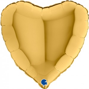 Coração Foil 45cm Dourado Grabo