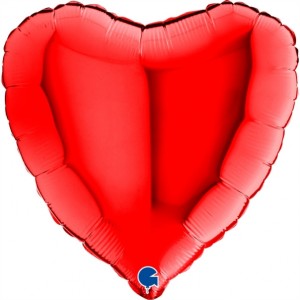 Coração Foil 45cm Vermelho Grabo
