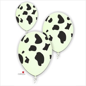 10 Balões com Manchas de Vaca