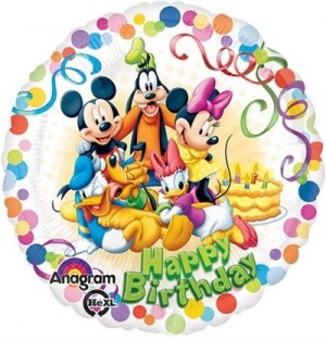 Balão Confétis Mickey e Amigos 43cm 
