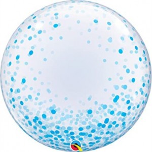 Bubble Confetis Azul 24"61cm