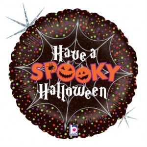 Balão Foil Spooky Halloween Holographic 46Cm Grabo